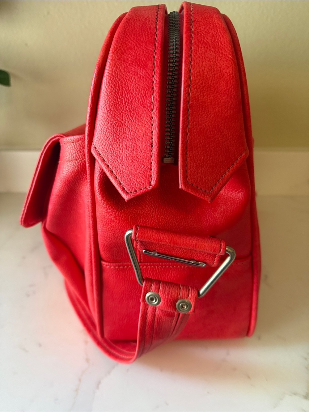 Vintage Samsonite Silouette Travel Bad Red - Picture 7 of 13